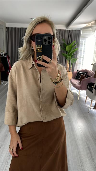 Süet Bej Gömlek