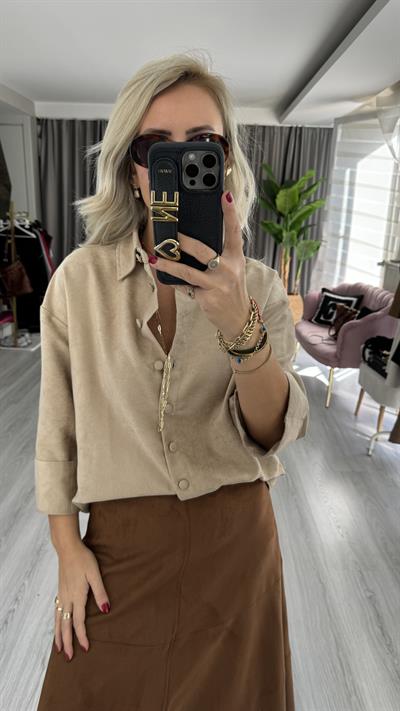 Süet Bej Gömlek
