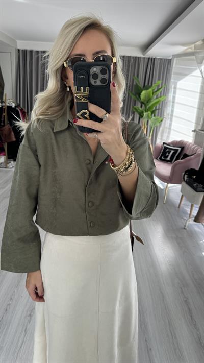Süet Haki Gömlek