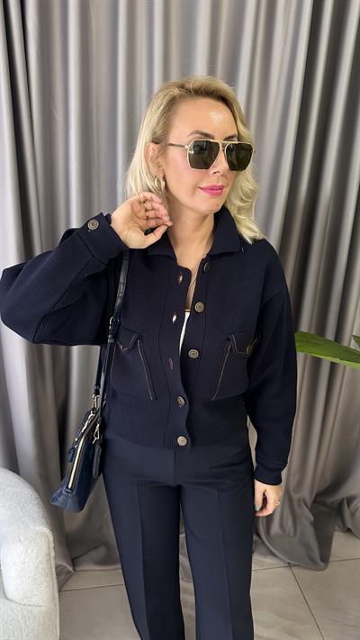 TABA DİKİŞLİ, LACİVERT TRİKO