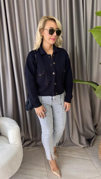 TABA DİKİŞLİ, LACİVERT TRİKO