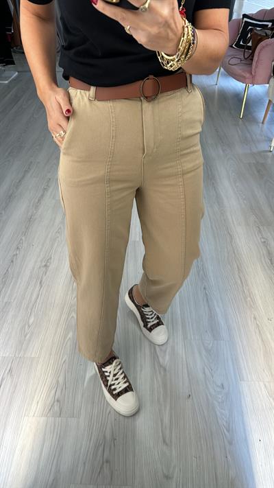 Taba Kemerli Taş Binici Pantolon