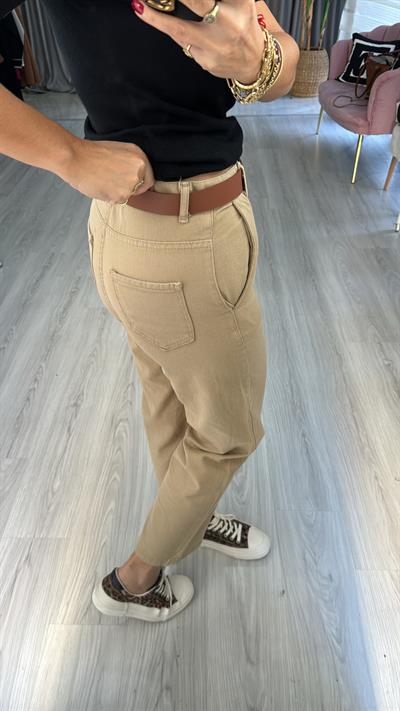 Taba Kemerli Taş Binici Pantolon