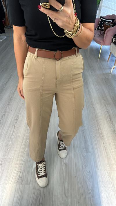 Taba Kemerli Taş Binici Pantolon