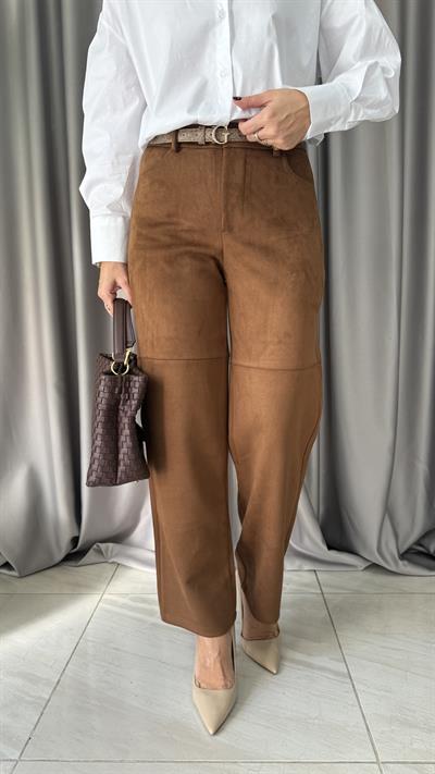 Taba Süet Pantolon