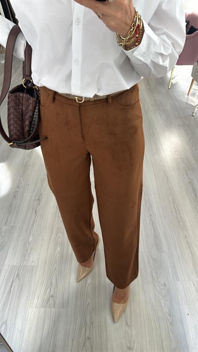 Taba Süet Pantolon
