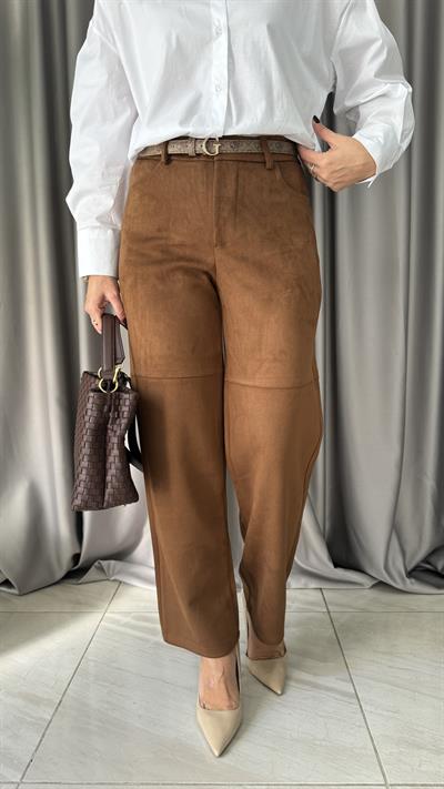 Taba Süet Pantolon