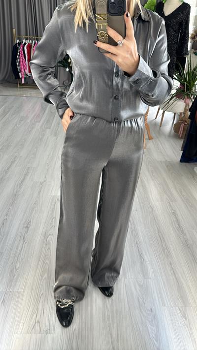 TOK DOKUDA SATEN FÜME PANTOLON