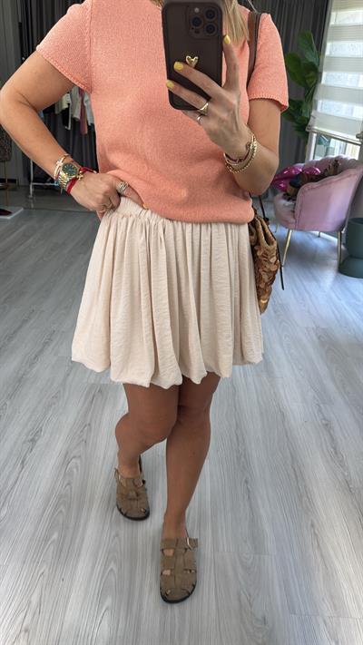 Tok Dokuda Tencel Ekru Balon Etek