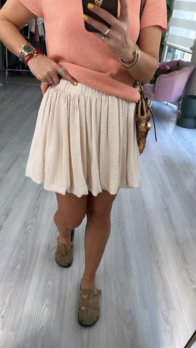 Tok Dokuda Tencel Ekru Balon Etek