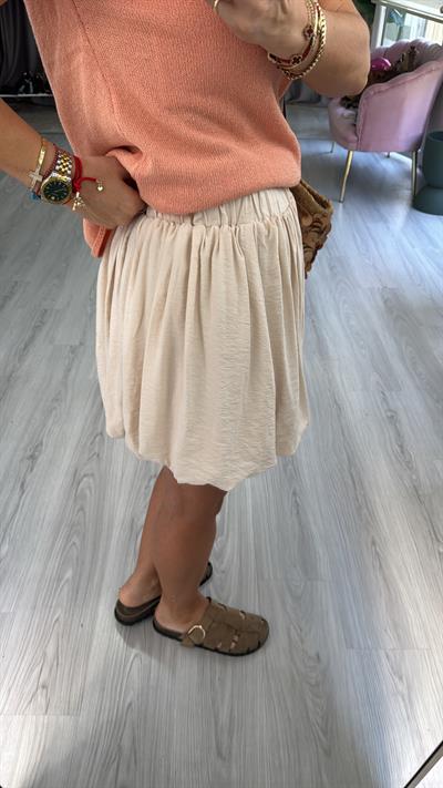 Tok Dokuda Tencel Ekru Balon Etek