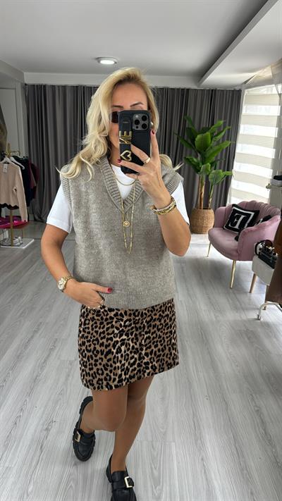 V Yaka Vizon Kolsuz Süveter