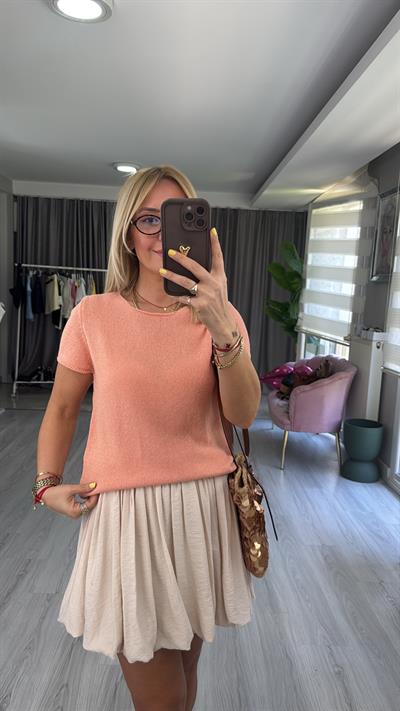 Yarım Kol Somon Merserize Triko