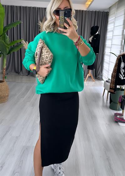 Yeşil Salaş Sweatshirt