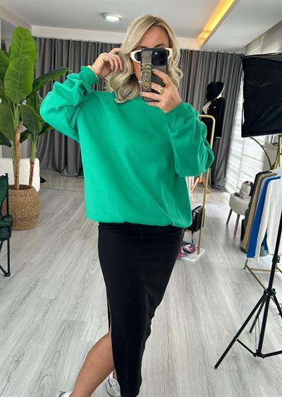 Yeşil Salaş Sweatshirt