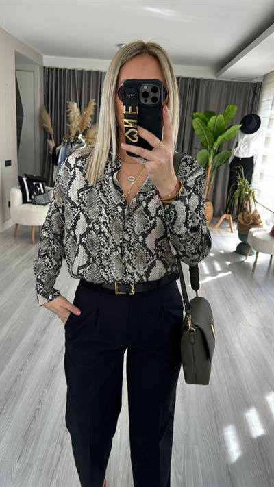 YILAN DESEN SATEN GÖMLEK