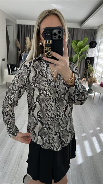 YILAN DESEN SATEN GÖMLEK