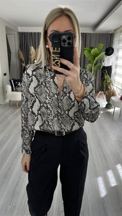 YILAN DESEN SATEN GÖMLEK