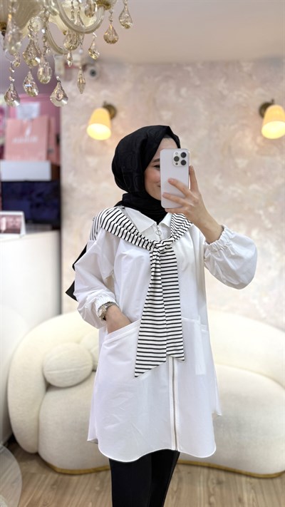 Bağlamalı Fermuarlı Tunik
