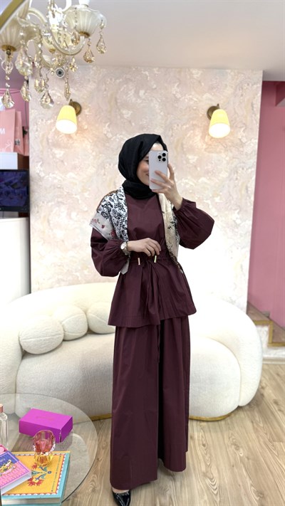 Bordo Bel Detay Takım