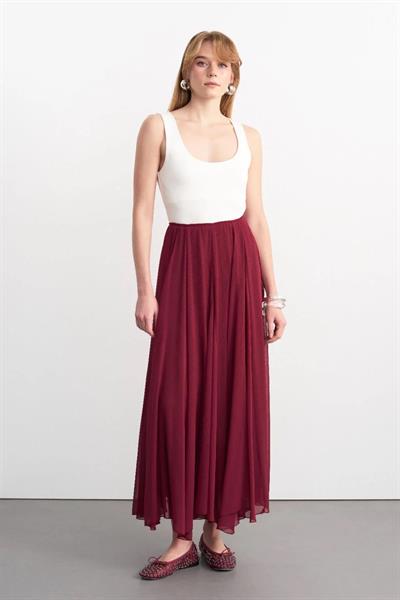 Kadriye Baştürk Eva Etek-Bordo