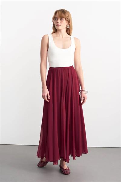Kadriye Baştürk Eva Etek-Bordo
