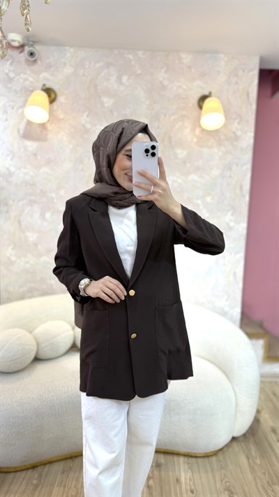 Kahve Blazer Ceket 