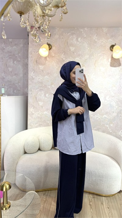 Mavi bağlama detay takım 