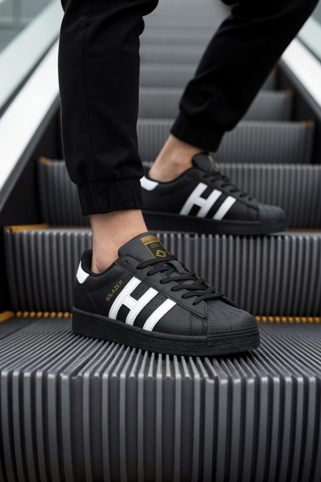 Erkek Beyaz Çizgi Detaylı Ortopedik Sneaker 059-E