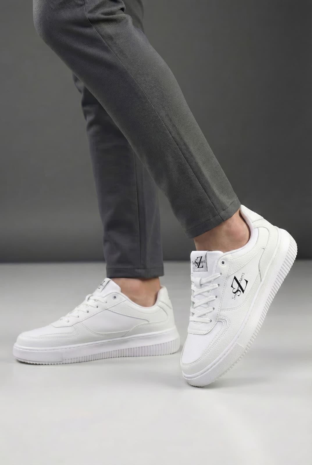 Erkek Beyaz Ortopedik Taban Günlük Sneaker 060