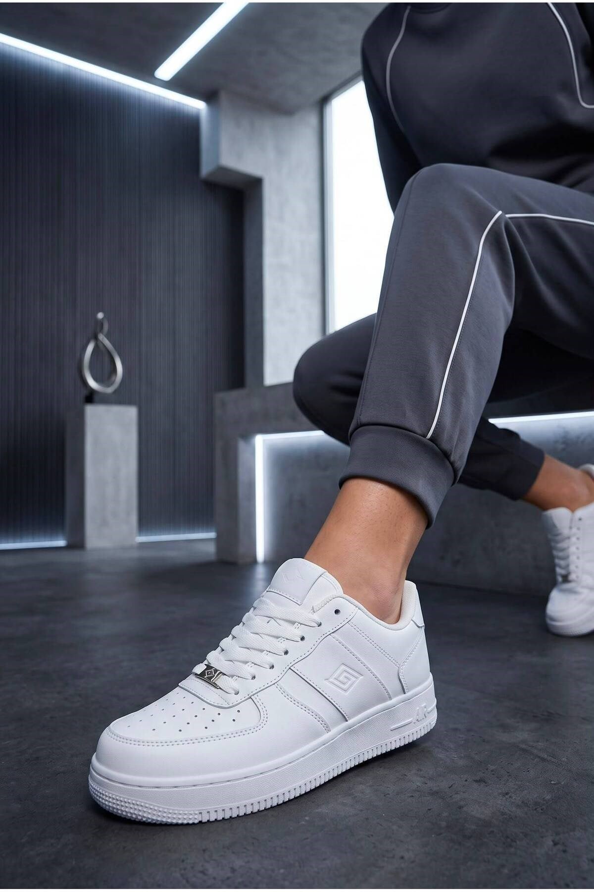 Kadın Beyaz Sneaker Günlük Yürüyüş Spor Ayakkabı 067-K Beyaz