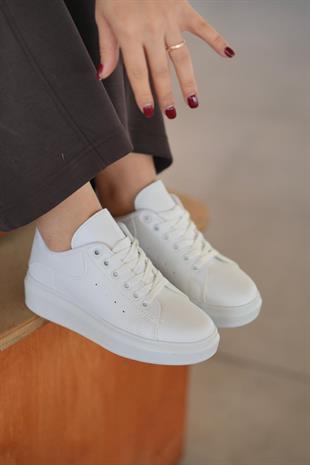 Kadın Beyaz  Günlük Sneaker SLZ03