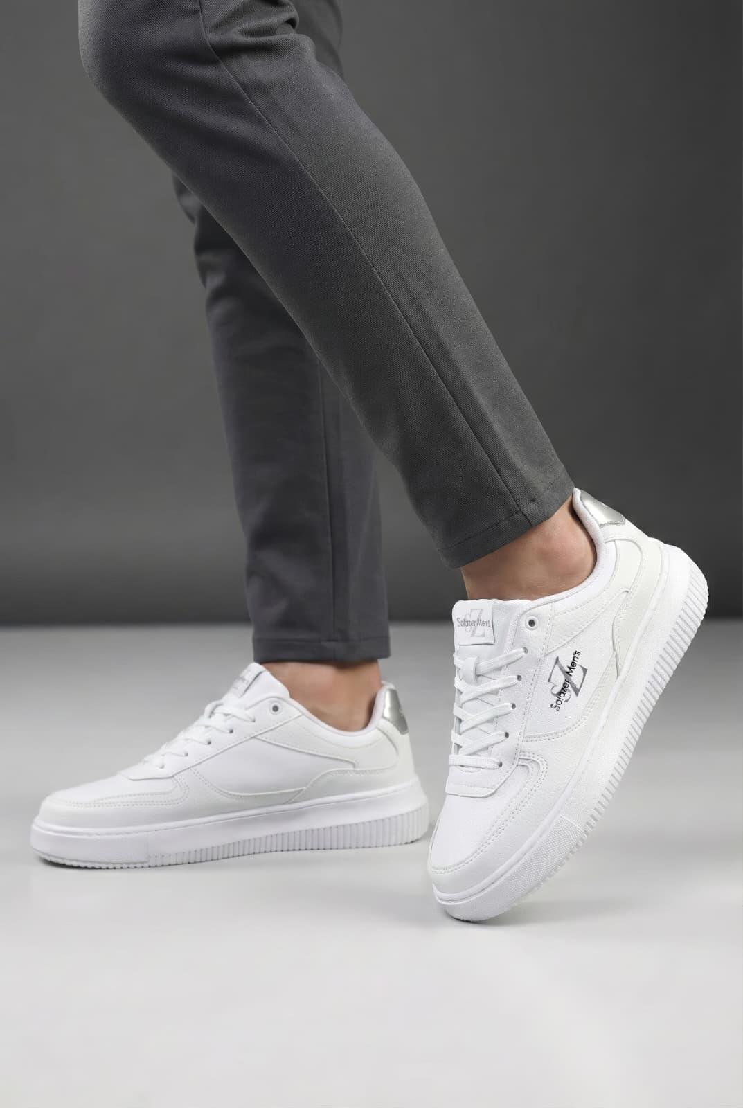 Erkek Beyaz Ortopedik Taban Günlük Sneaker 060