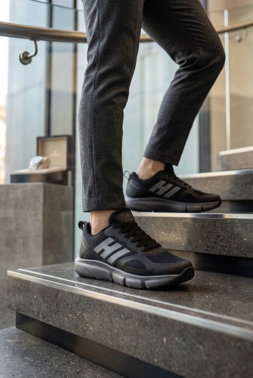 Erkek Beyaz Siyah Sneaker Günlük Sneaker Spor Ayakkabı 065