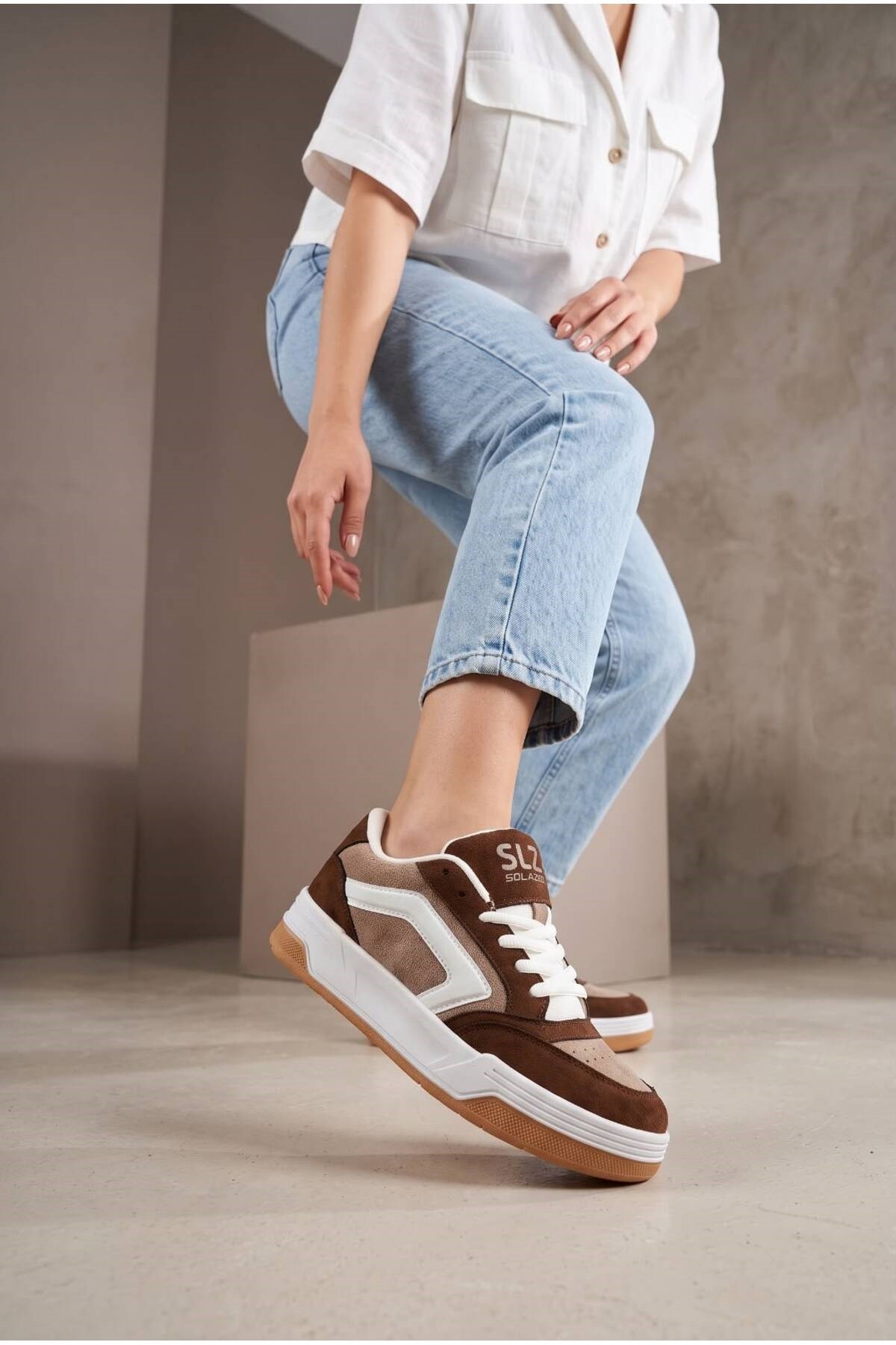 Kadın Kahveremgi Sneaker Günlük Spor Ayakkabı 070 Kahverengi
