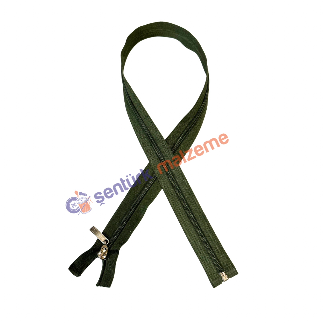 Hakki Yeşil Mont Fermuarı 75 Cm