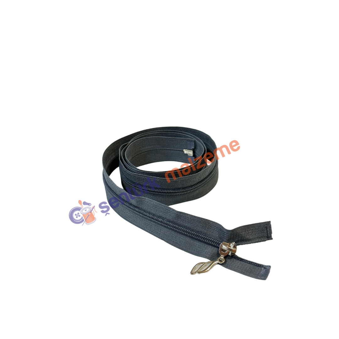 Koyu Gri Ferace Fermuarı 110 Cm