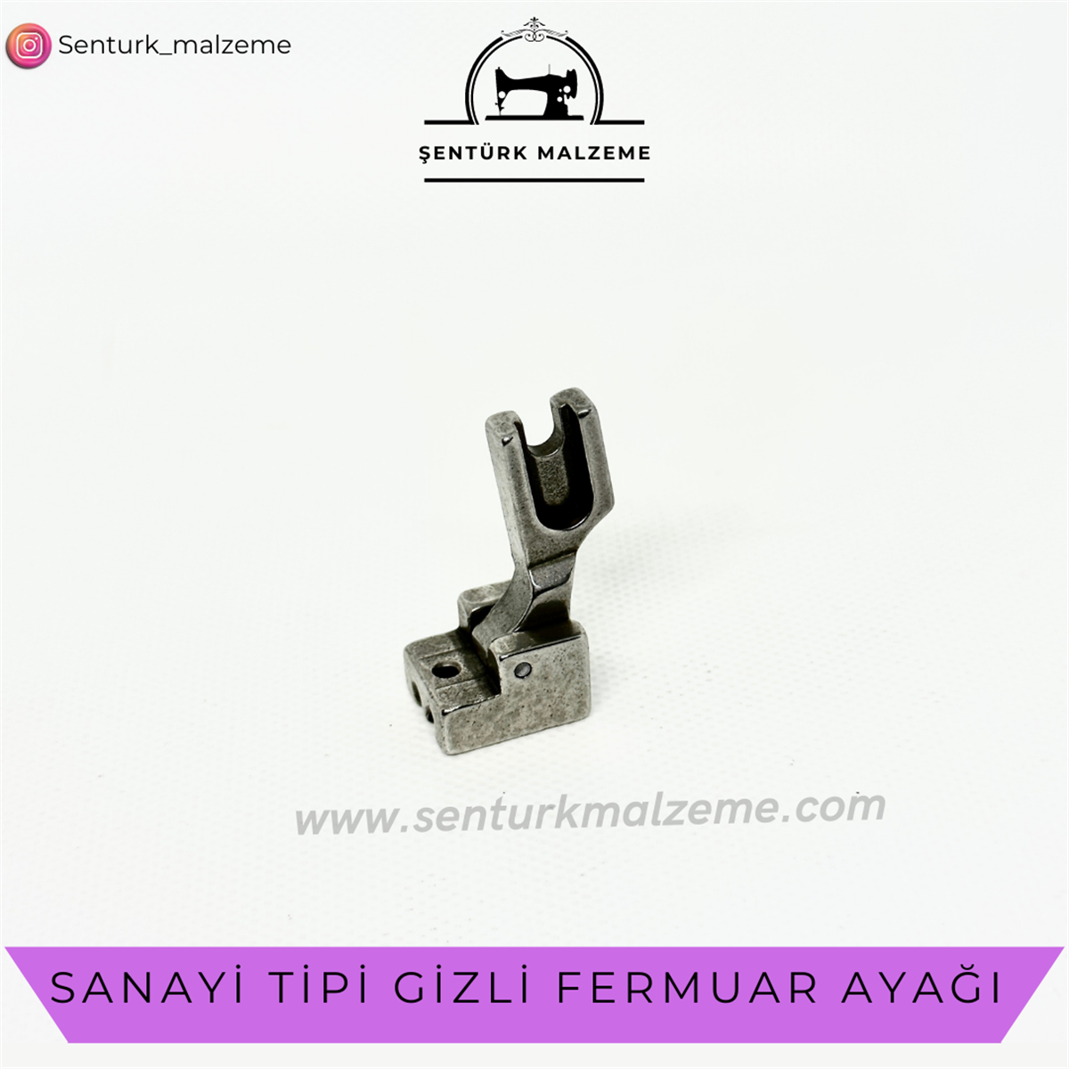 Sanayi Tipi Gizli Fermuar Ayağı