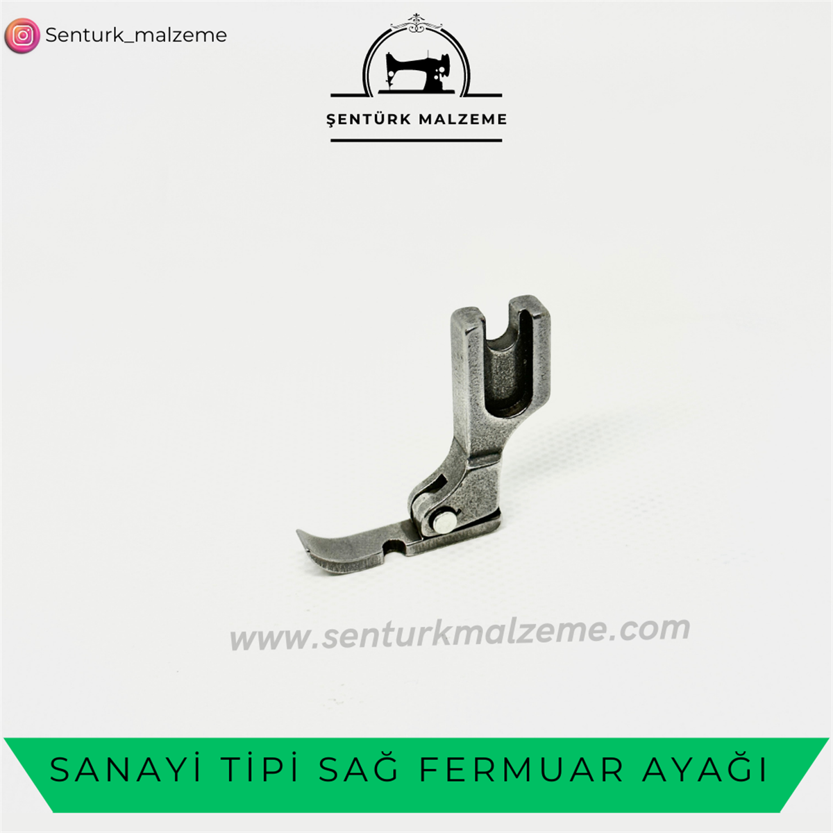 Sanayi Tipi Tekli Fermuar Ayağı (Sağ)