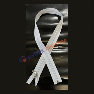 Beyaz Mont Fermuarı 75 Cm