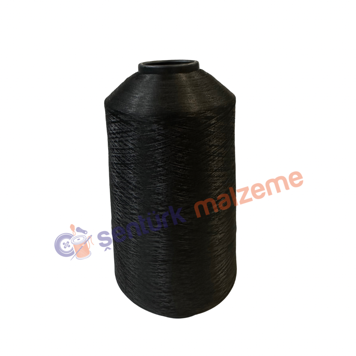 150 Denye Siyah Renkli Tekstürize Overlok İpliği (Muz İplik) 750 Gram