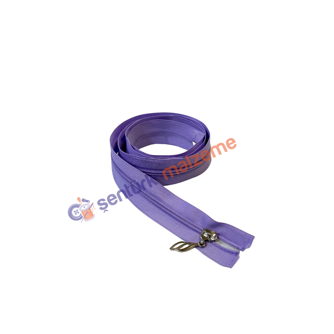 Açık Lila Ferace Fermuarı 110 Cm