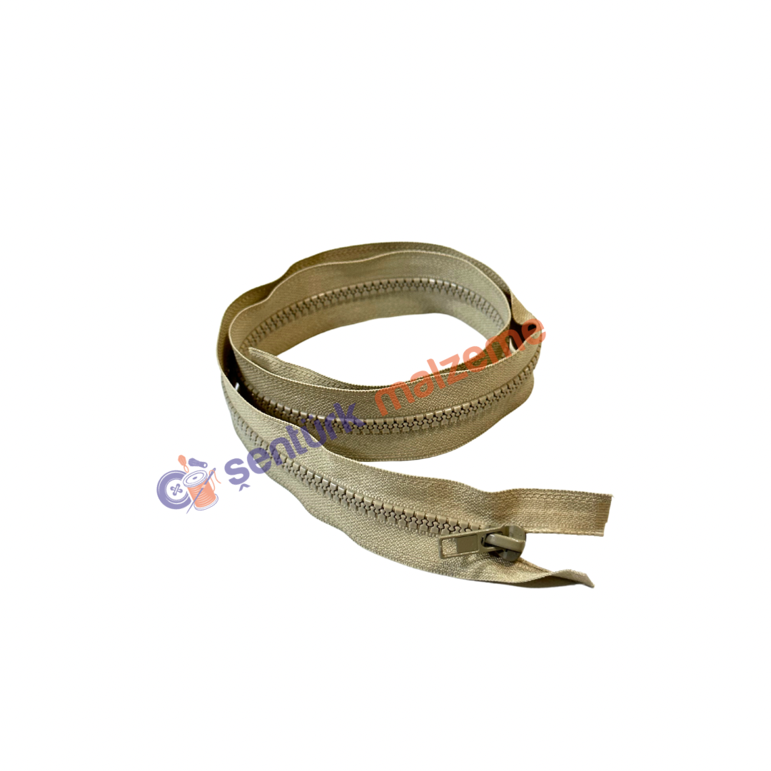 Bej Renk Kemik Fermuar 75 Cm