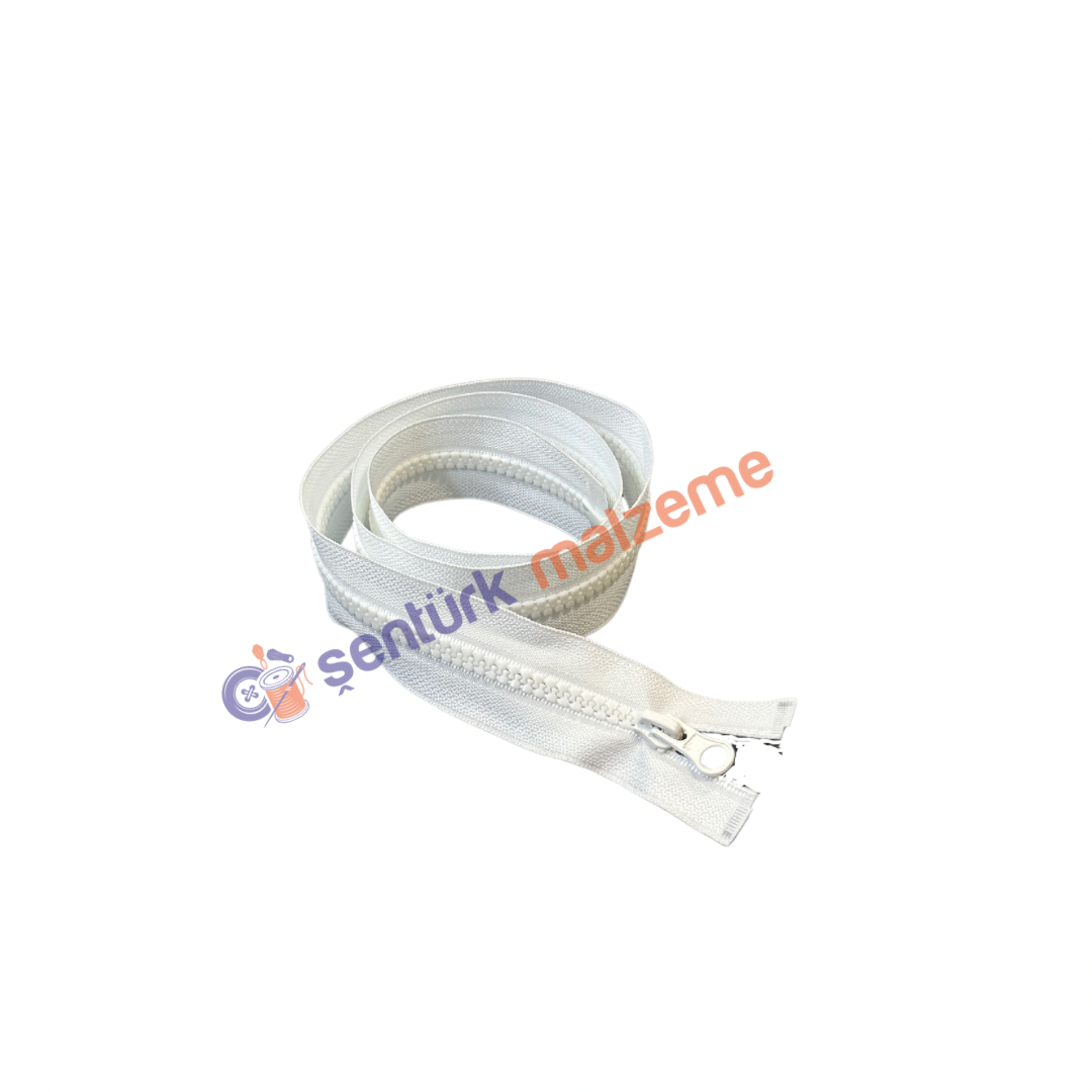 Beyaz Kemik Fermuar 75 Cm