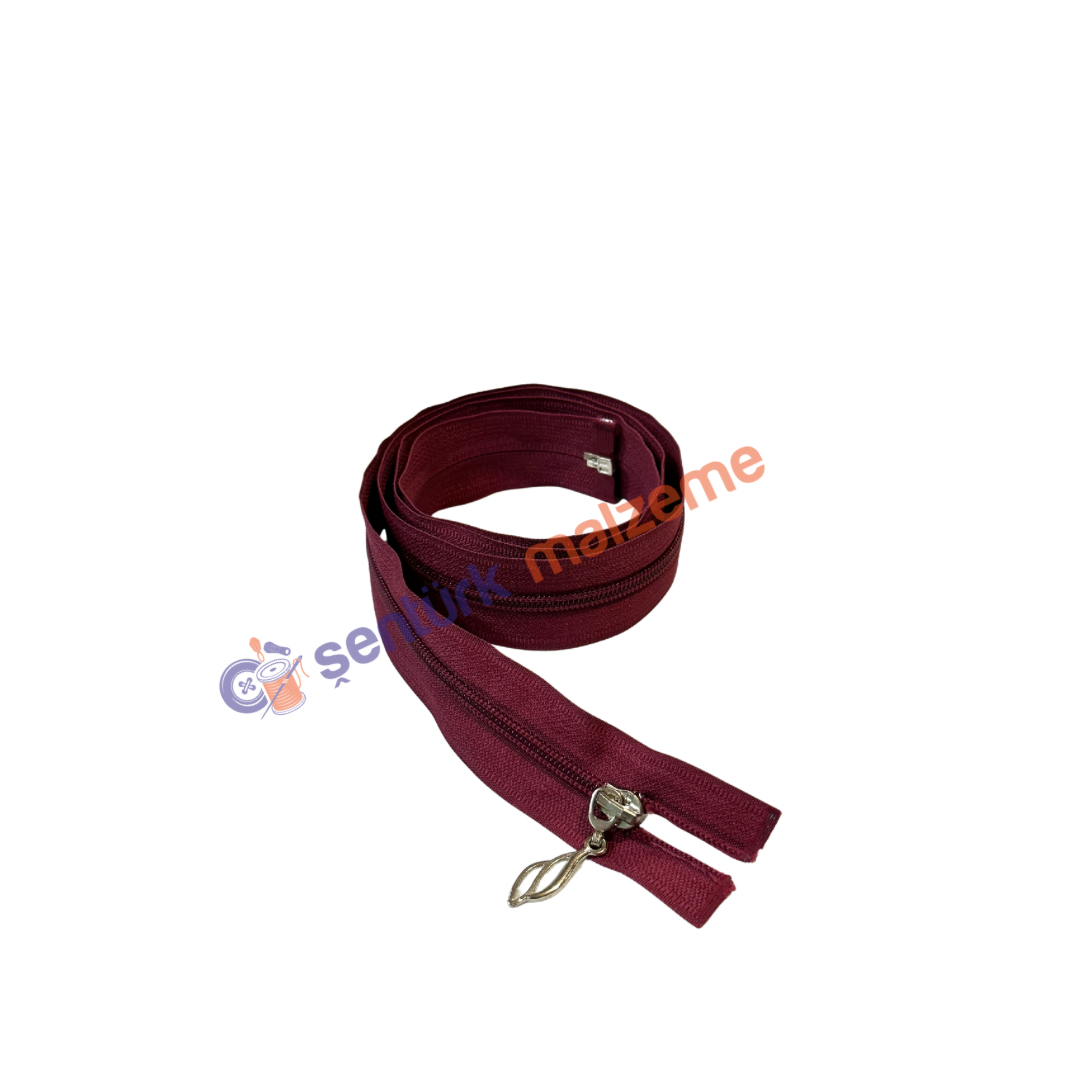 Bordo Ferace Fermuarı 110 Cm