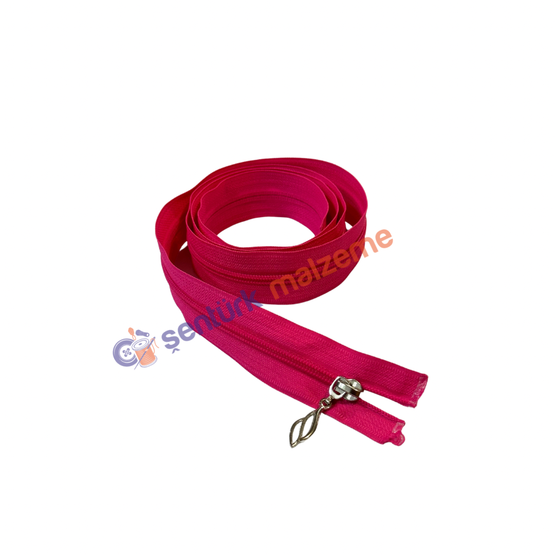 Fuşya Ferace Fermuarı 110 Cm 