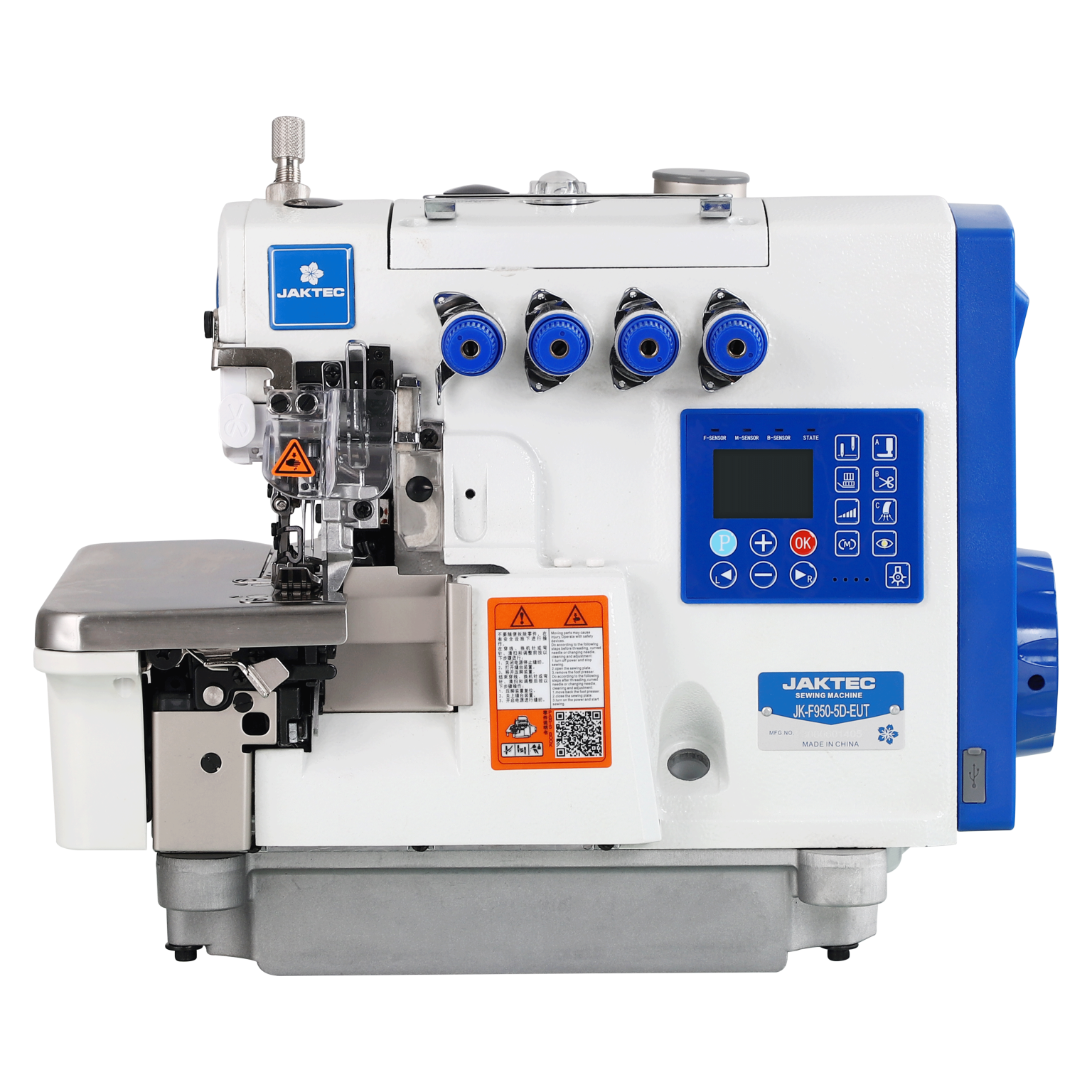 JAKTEC F950 4 İp Elektrikli Otomatik Overlok Makinesi