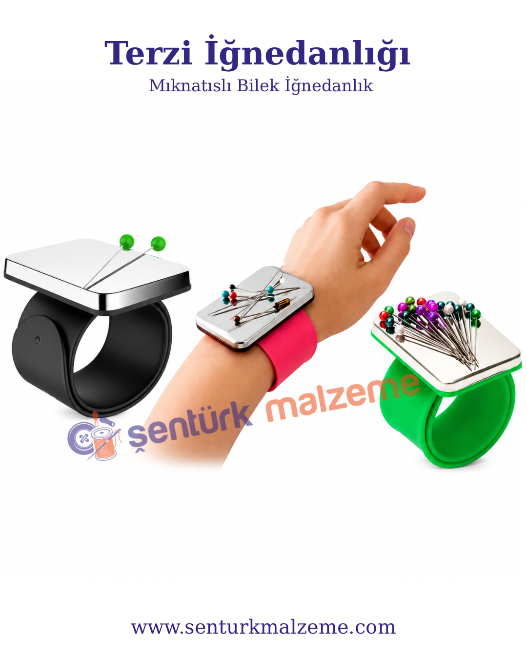 Mıknatıslı Bileklik İğnedanlık  