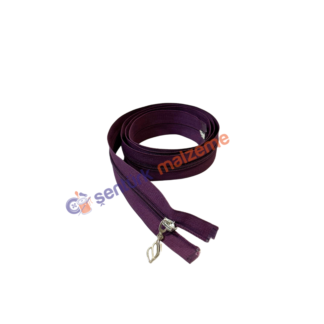 Mor Ferace Fermuarı 110 Cm
