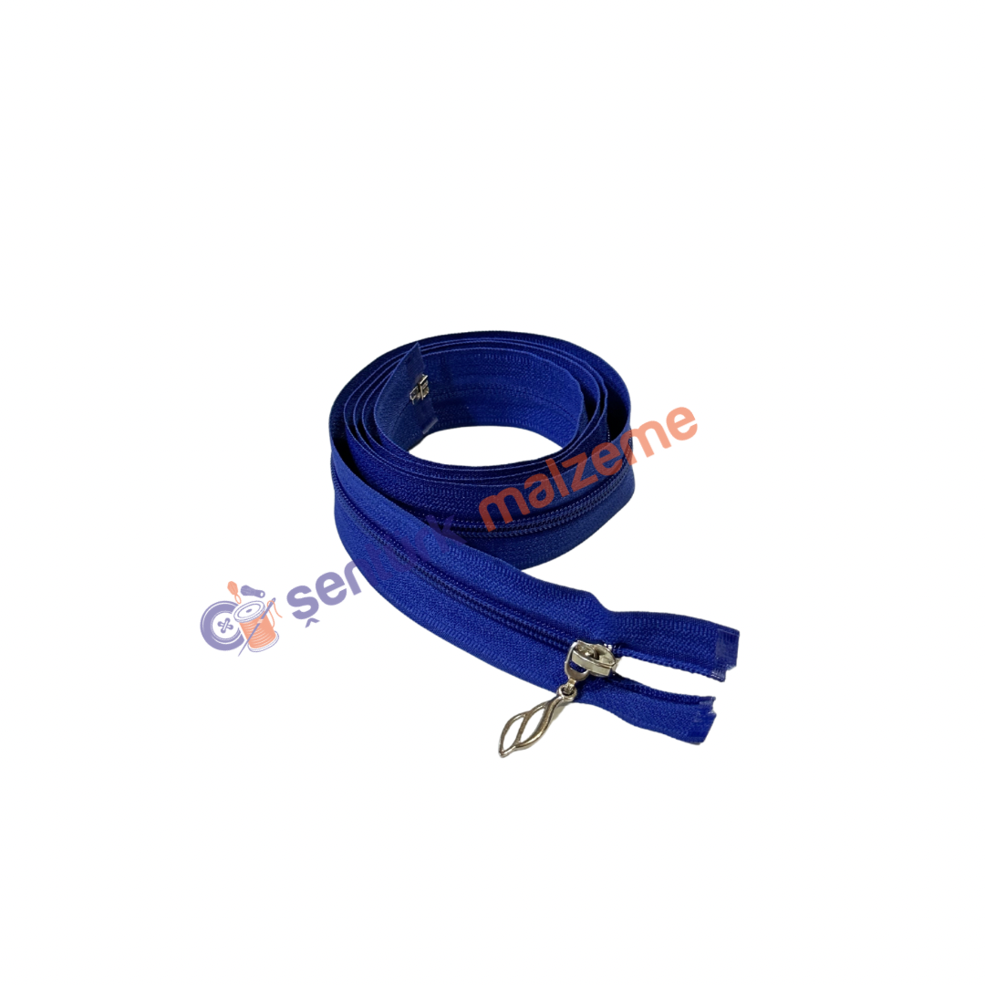 Saks Mavi Ferace Fermuarı 110 Cm